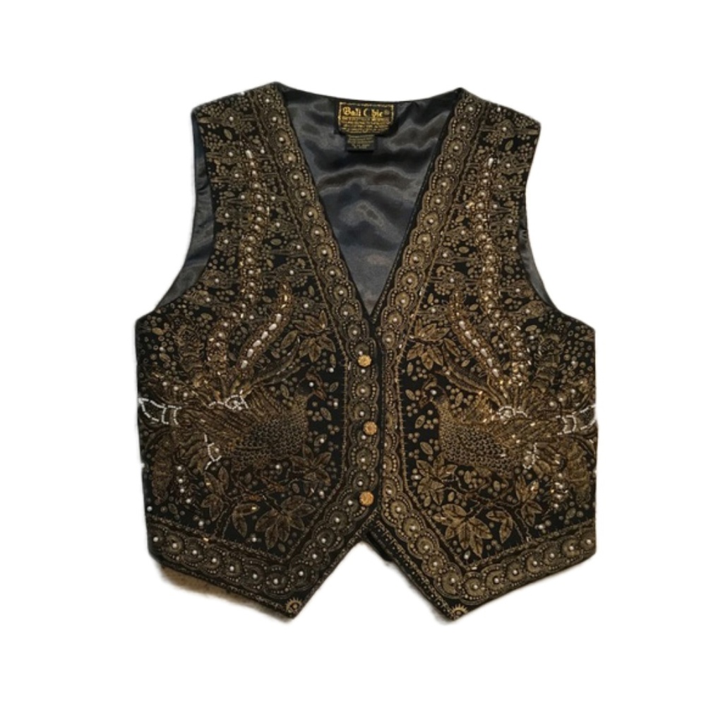 Bali Chic Beaded Vest One Size/Talla